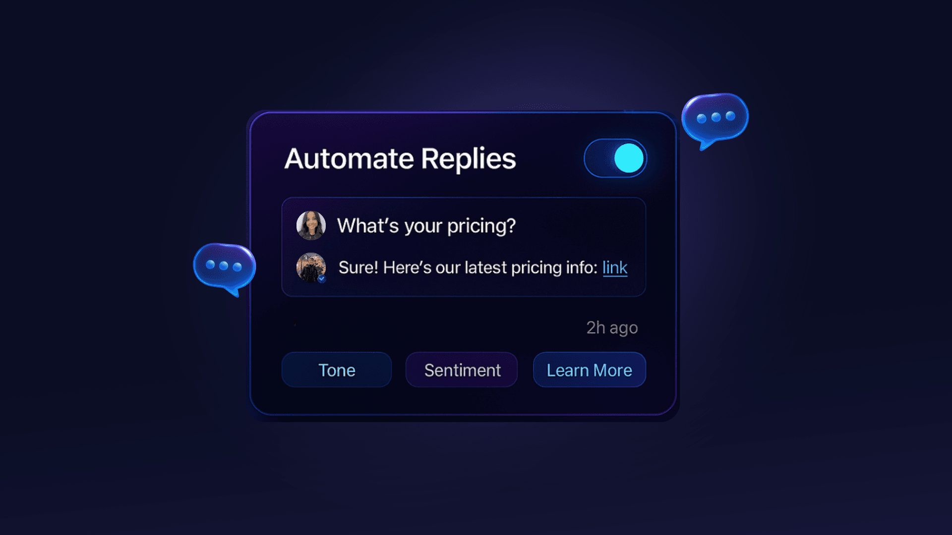 Engage Instantly with Automatic Replies Dashboard