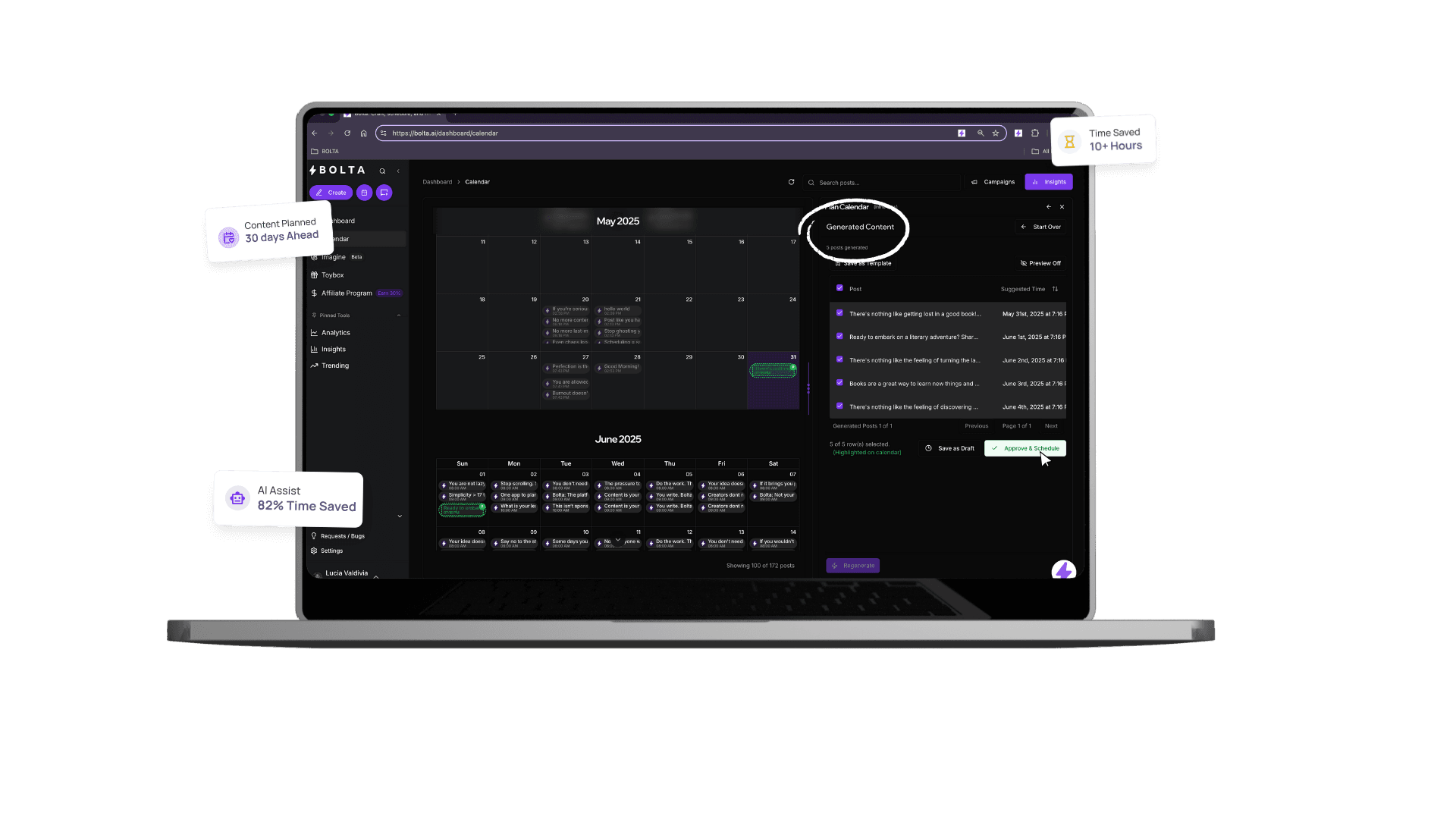 AI Carousel Generator for Social Media Creators Dashboard