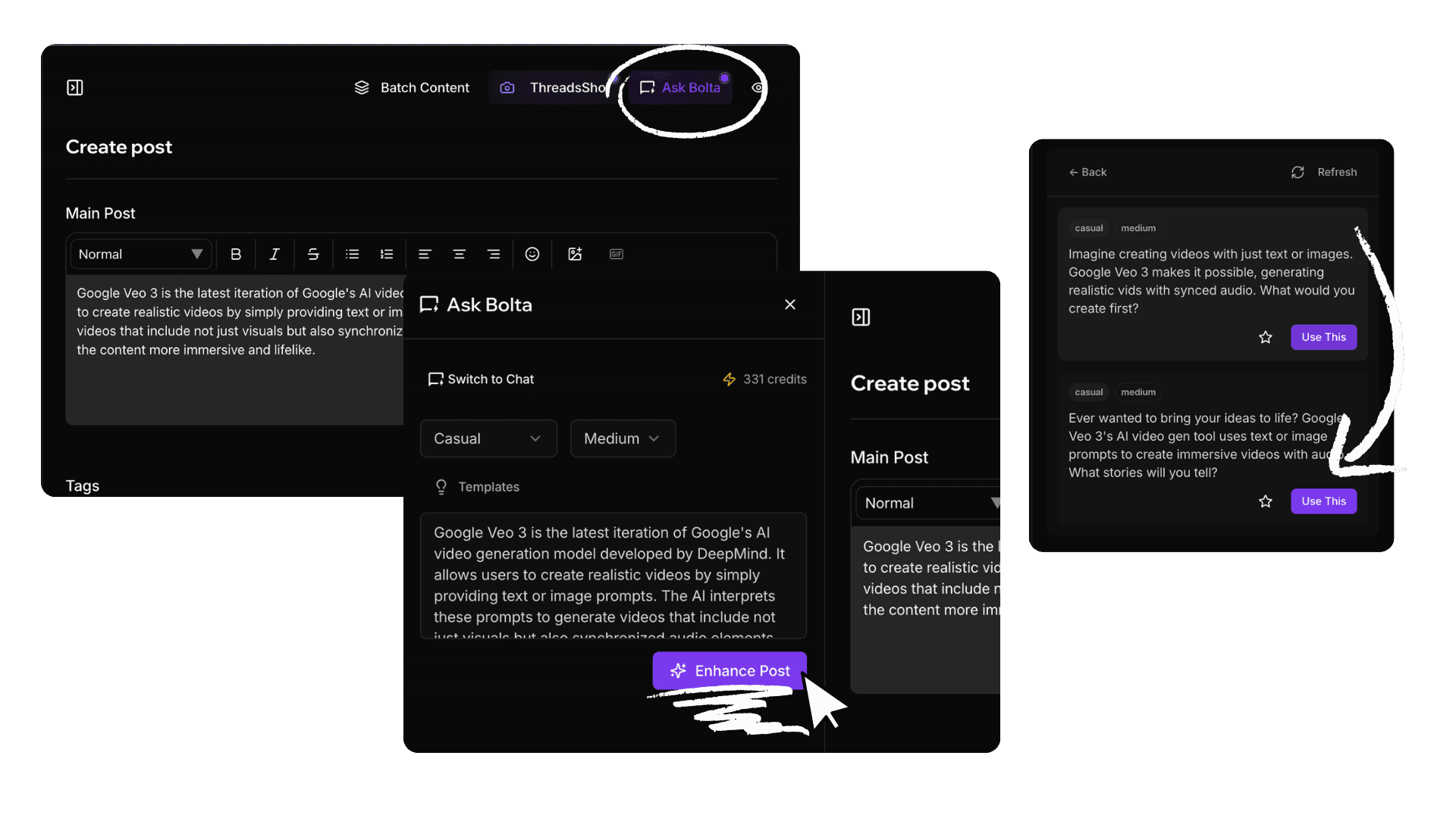 Your Agent Learns Your Voice & Writes Like You Dashboard