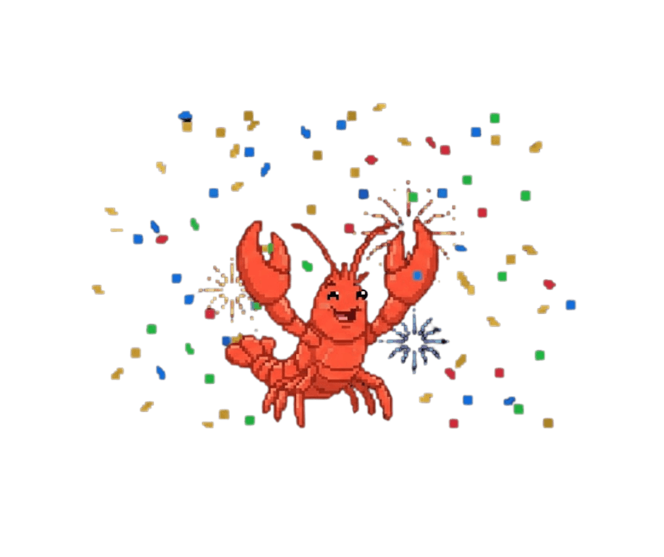OpenClaw celebrating lobster